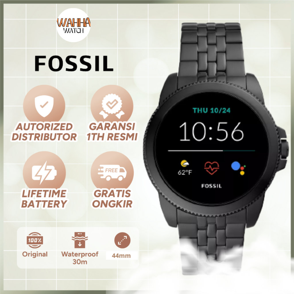 Jual Jam Tangan Pria Gen 5E FTW4056 Smartwatch Black Stainless Steel