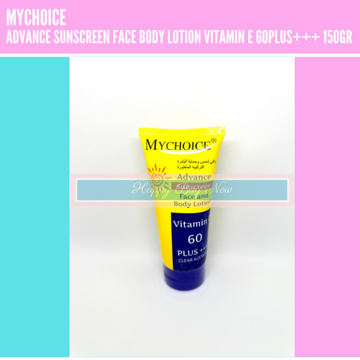 Jual MYCHOICE ADVANCE SUNSCREEN FACE & BODY LOTION VITAMIN E 60PLUS