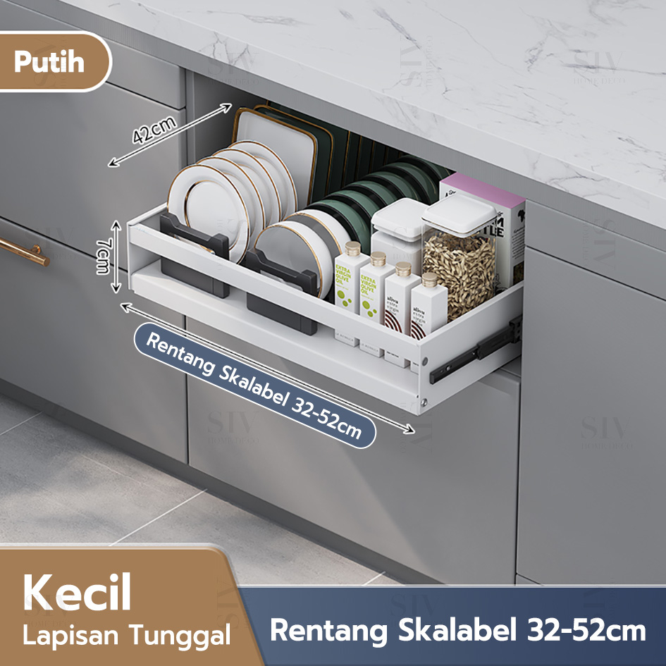 Jual SIV Rak Piring Tarik Rak Laci Piring Rak Piring Untuk Kabinet Rak