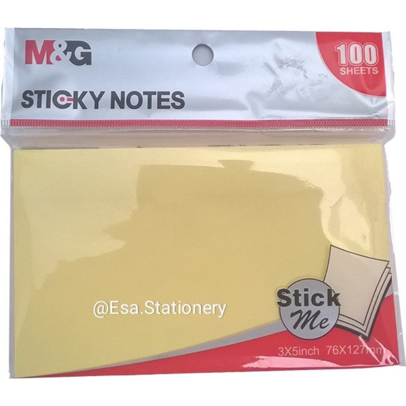 Jual M&G's YS-142 Yellow Colour Pastel Memo Sticky Notes having 3 x 5 ...