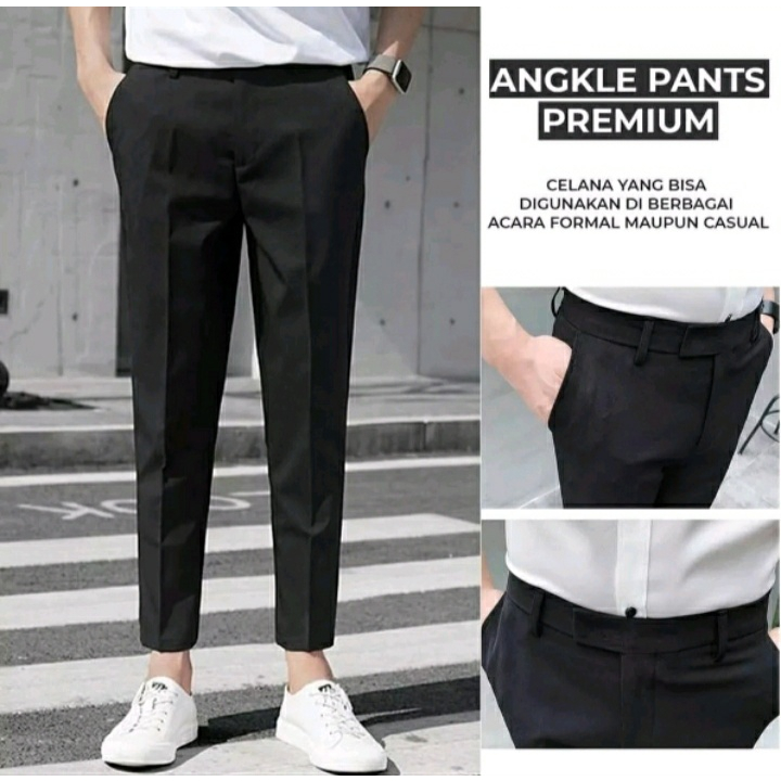 Jual Celana Kerja Kantor Pria Slimfit Original Celana Bahan Kain Casual
