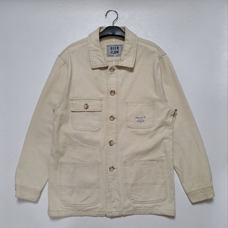 Jual JAKET COVERALL CHORE JACKET BY OVER FLOW SIZE L Shopee Indonesia