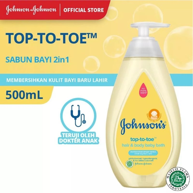 Jual Johnsons Baby Bath Top-To-Toe 500ml | Shopee Indonesia