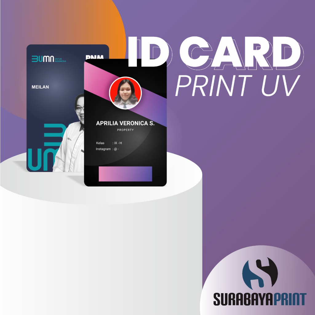 Jual Cetak Custom Id Card Print Uv Bahan Pvc Kartu Member Nametag