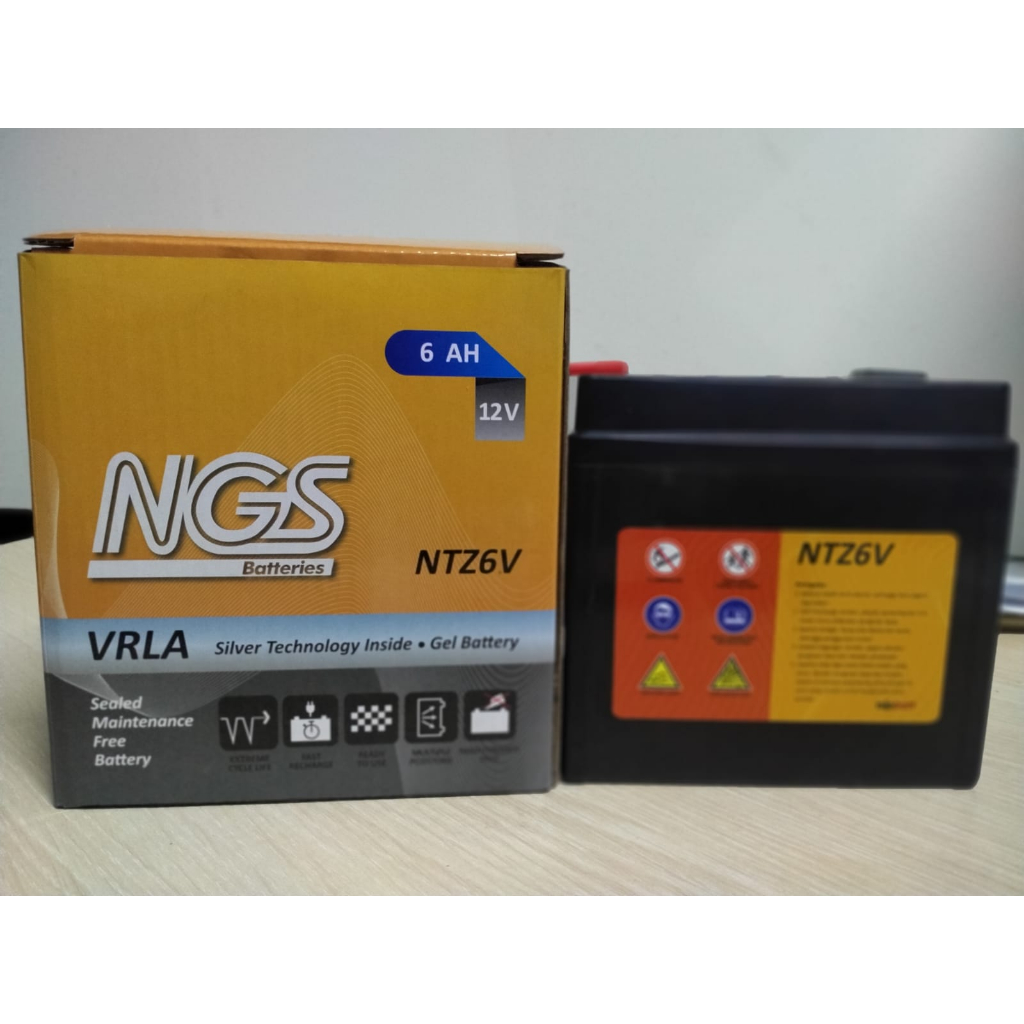 Jual NGS NTZ6V MF 6Ah (Aki Motor Vario 125/150, Beat ISS, Mio SSS, dll