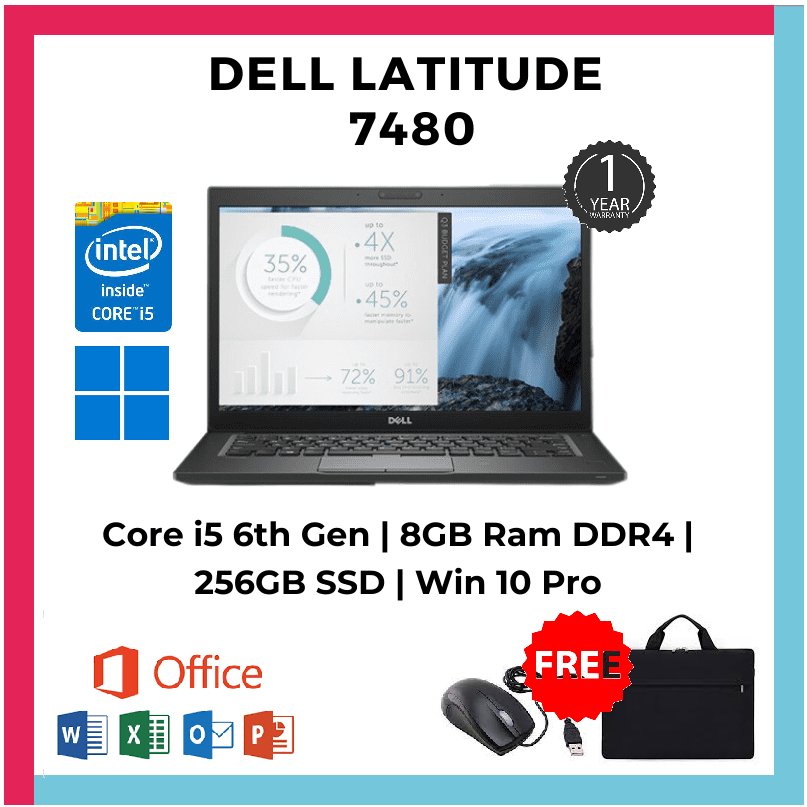 Jual Laptop Dell Latitude 7480 Intel Core I5 Gen 7th Ram 16gb256gb Ssd Touchscreen Shopee 1885