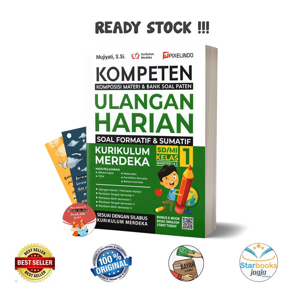 Jual Buku Kompeten Ulangan Harian Kurikulum Merdeka Kelas 1 (Pixelindo ...