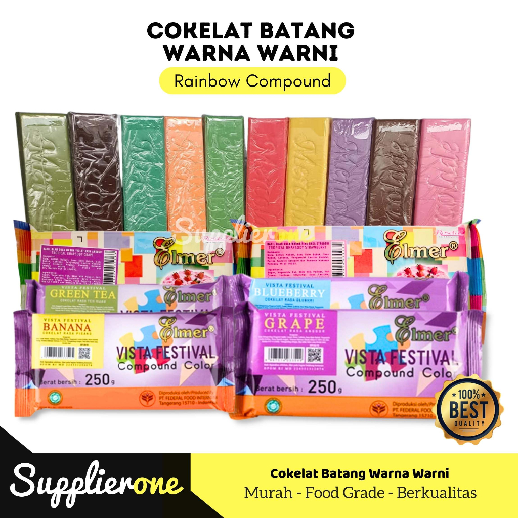 Jual Coklat Batang Warna Warni / Coklat Bubuk Es Kulkul / Coklat Warna