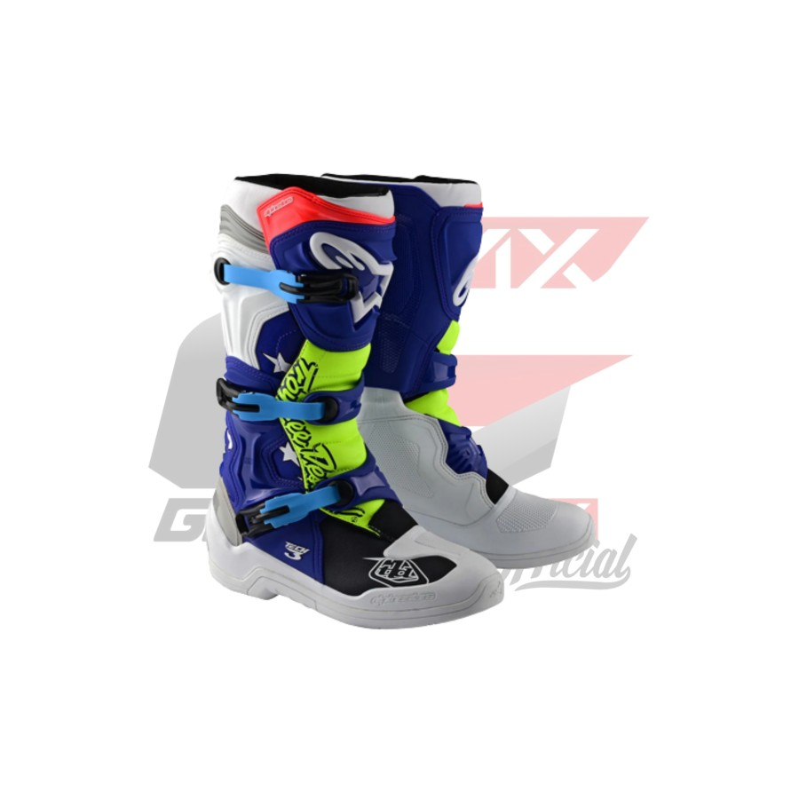 Jual SEPATU ALPINESTARS X TLD TECH 3 MX BOOTS - WHITE BLUE | Shopee ...