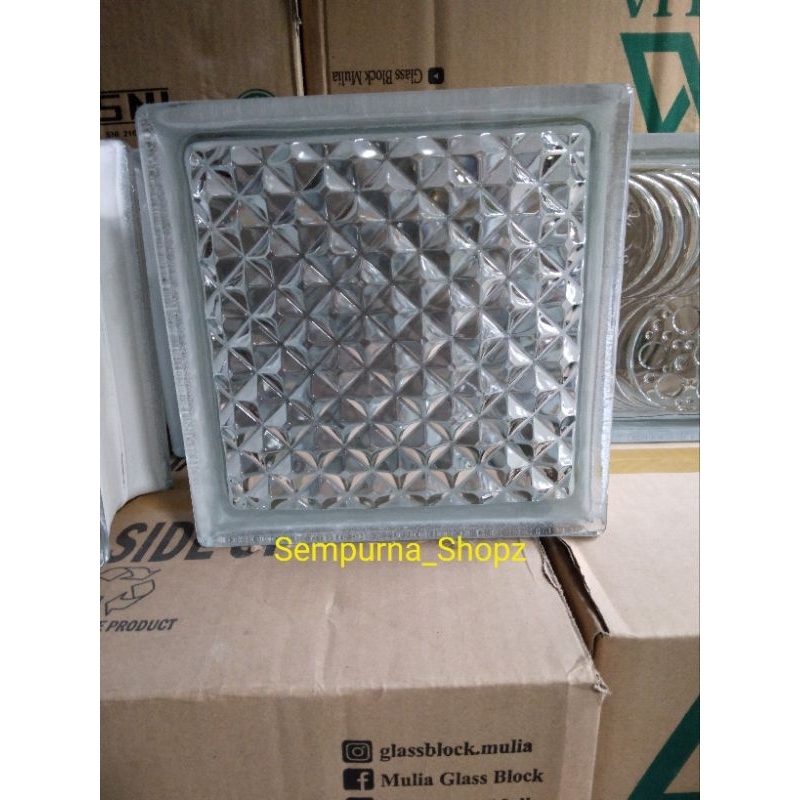 Jual Glass Block Mulia 1 Dus Isi 6 Pcs Glassblock Shopee Indonesia 8423