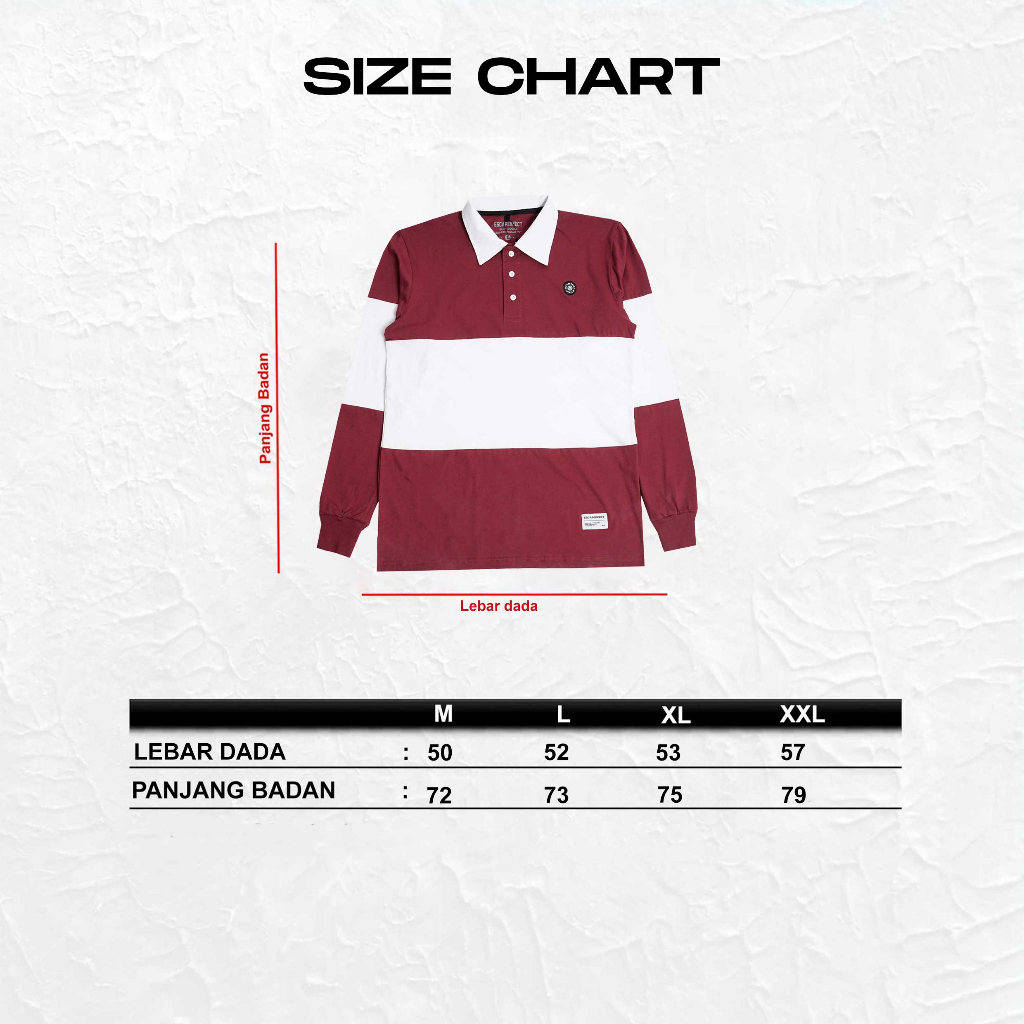 Jual Escaperfect Vintage Rugby Polo Shirt Thursday - Maroon White ...