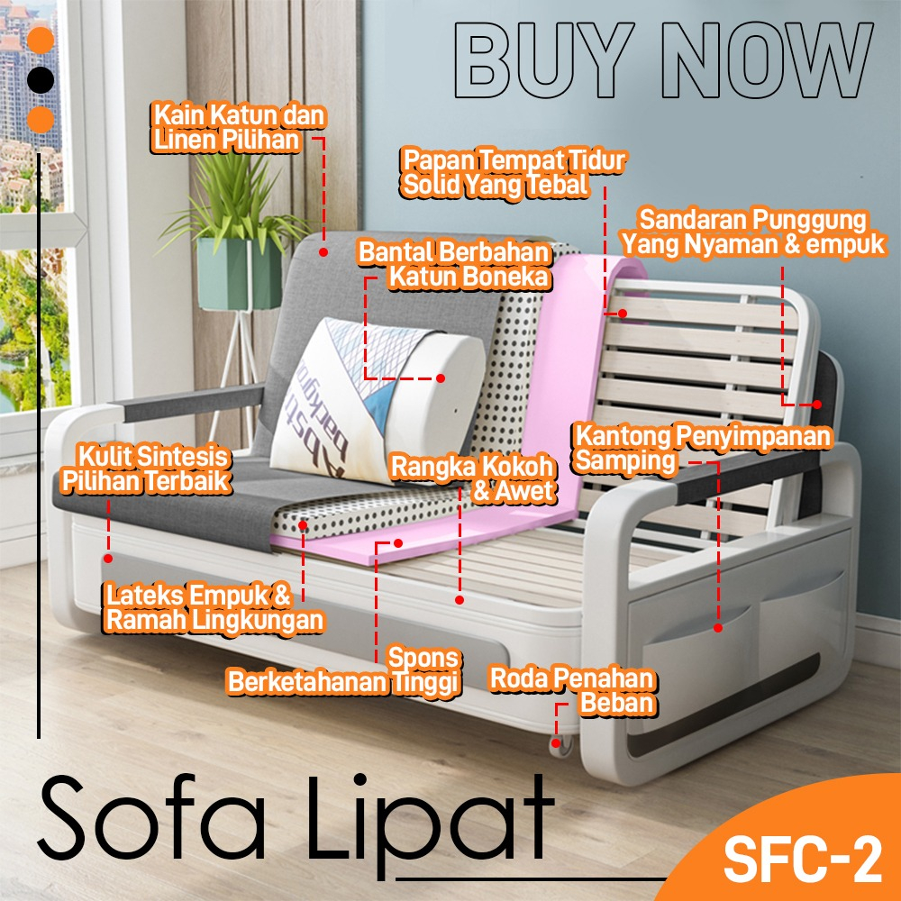 Jual The_great88 Sofa Bed Lipat Minimalis Sofa Lipat Sofa Tidur Sofa ...