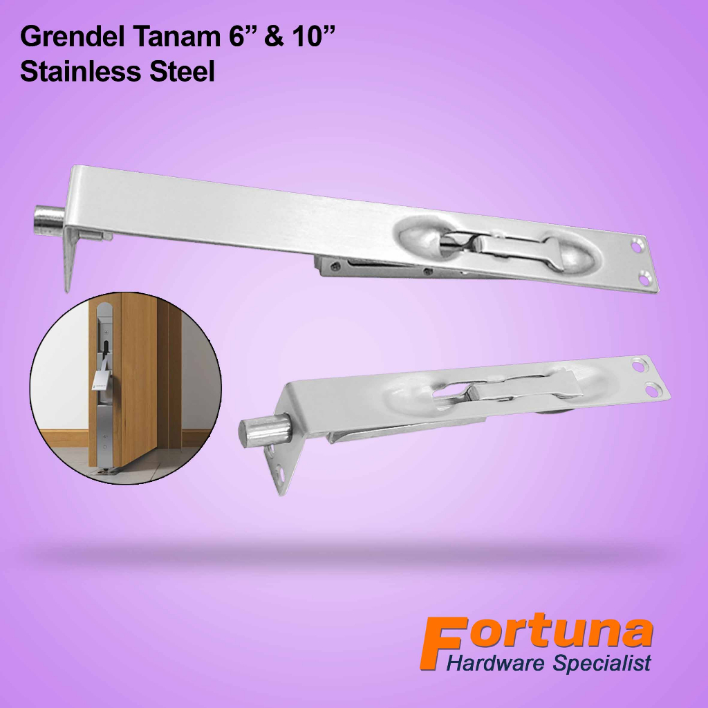 Jual Fortuna Grendel Tanam Flush Bolt Set Shopee Indonesia