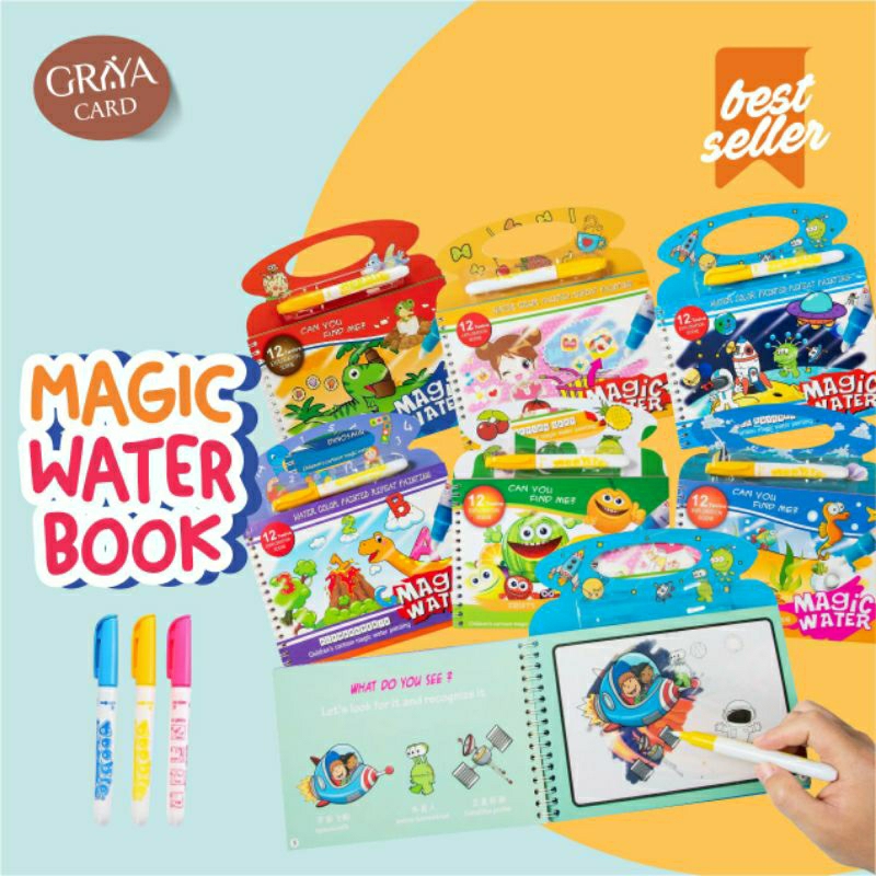 Jual MAGIC COLORING BOOK / MAGIC WATER BOOK / BUKU WATER DRAWING