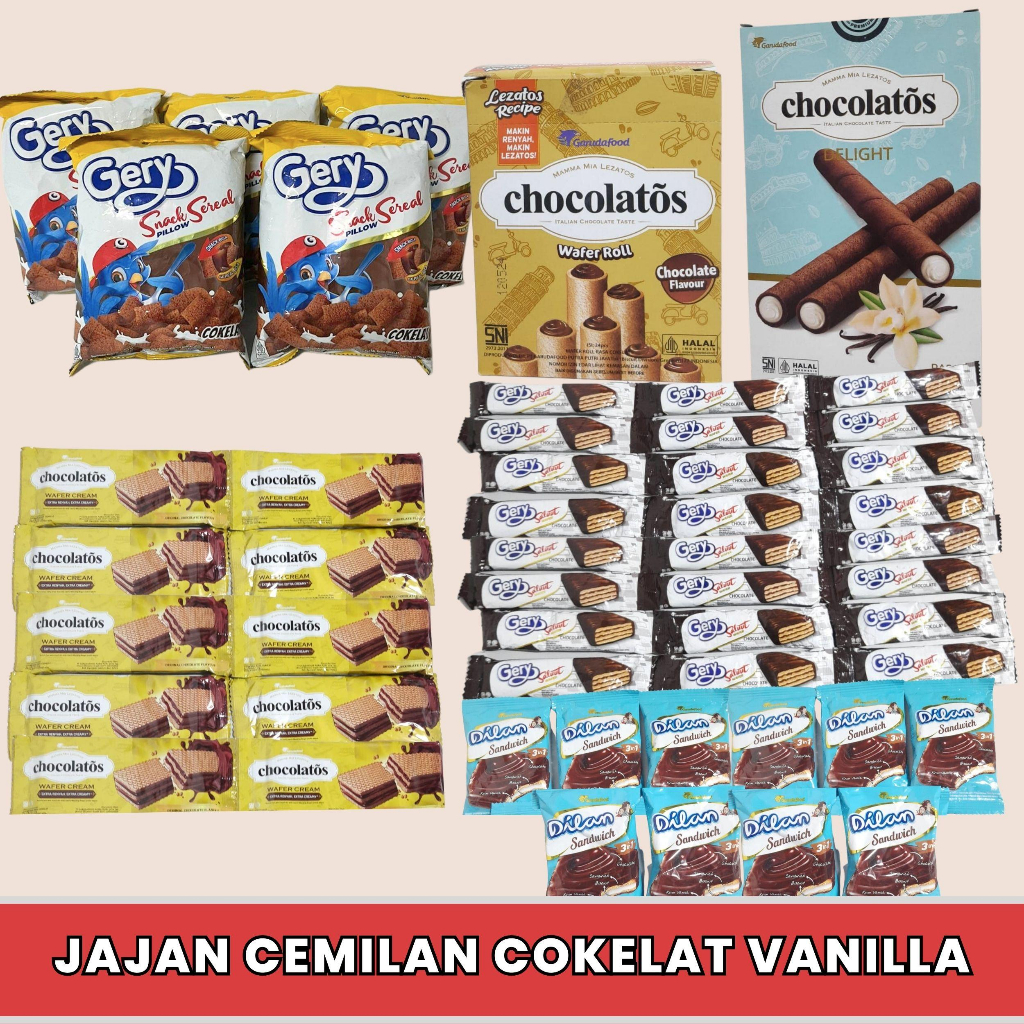 Jual 74 Bungkus Jajanan Cemilan Coklat Vanilla Murah Shopee Indonesia