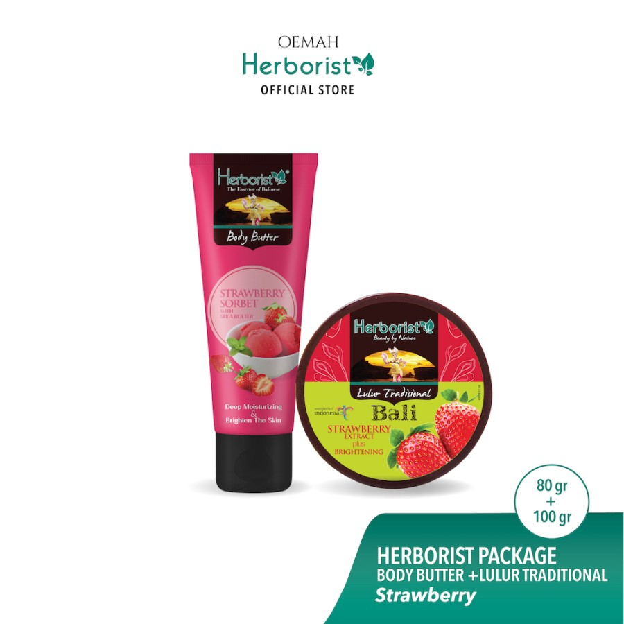 Jual Herborist Paket Body Butter & Lulur Bali Bali Strawberry Shopee Indonesia