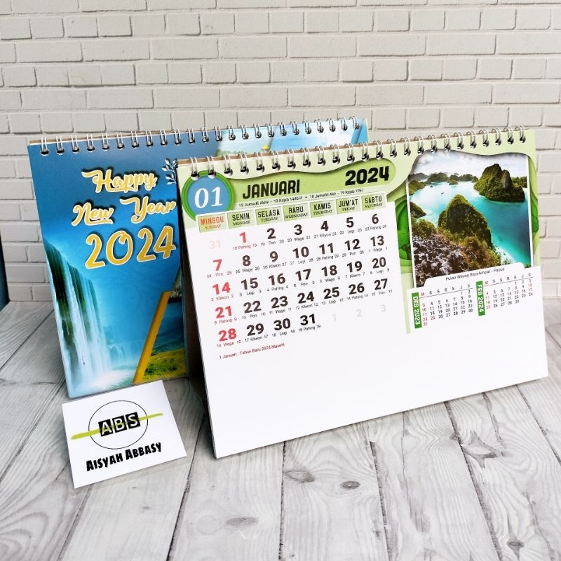 Jual Kalender Meja Standar 2024 Tanggalan Meja 2024 BO 08 Panorama ...