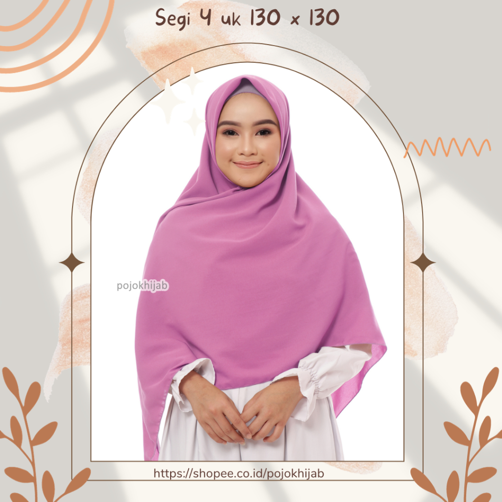 Jual Jilbab Segi Empat Wolfis 130x130 cm - Harga Terbaik & Syar'i