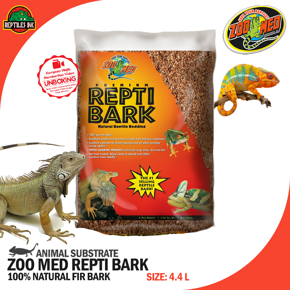 Jual Zoomed Repti Bark Bedding 4.4L Alas Kandang Reptil Iguana Biawak