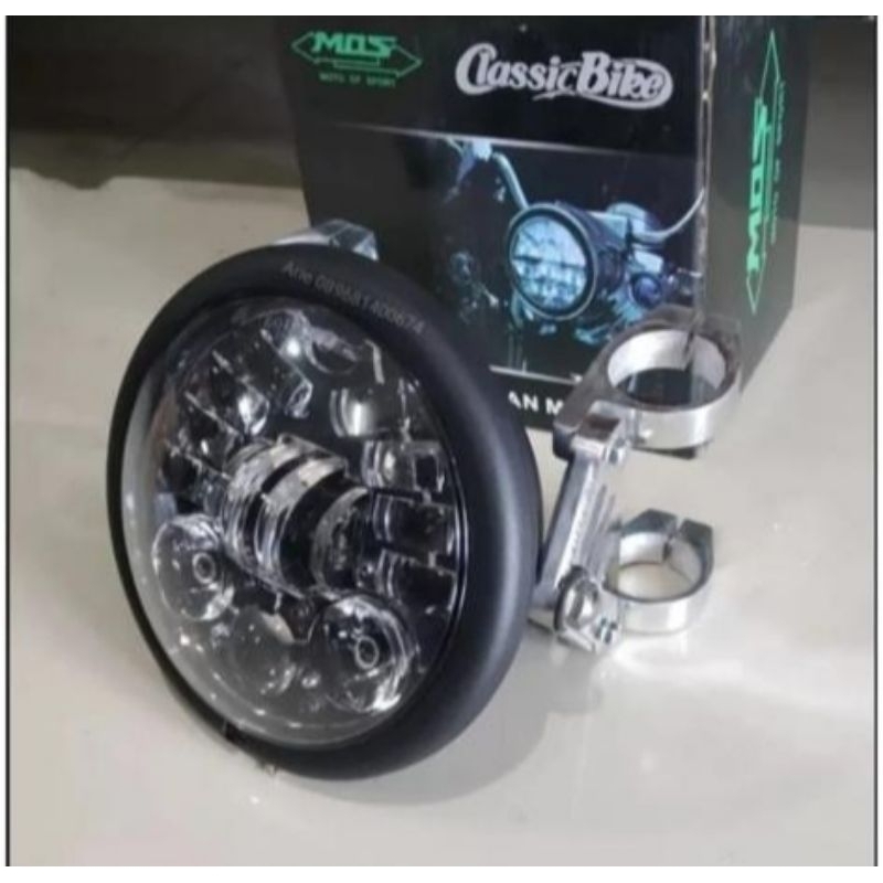 Jual Headlamp Daymaker 16 Led Batok Hitam Harley Set Kupingan Kualitas