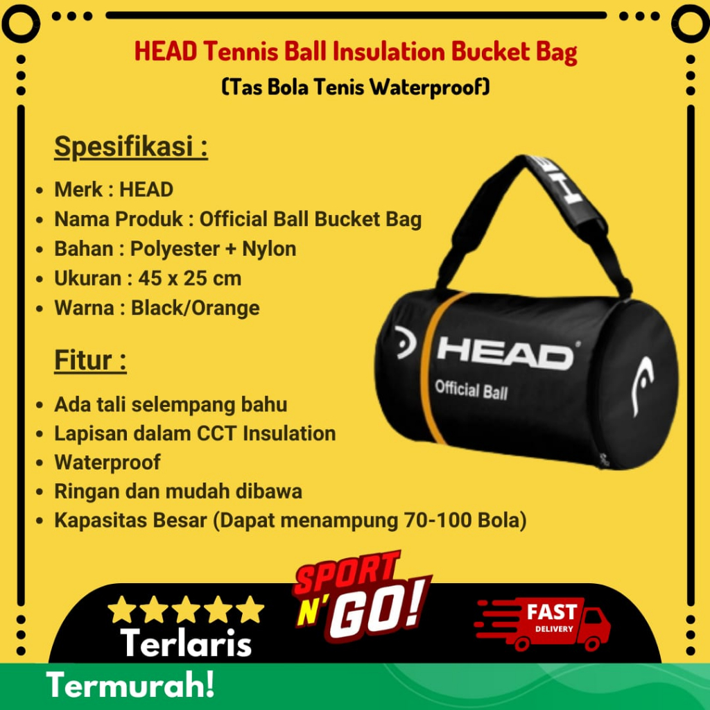 Jual HEAD Tennis Ball Insulation Bucket Bag Tas Bola Tenis