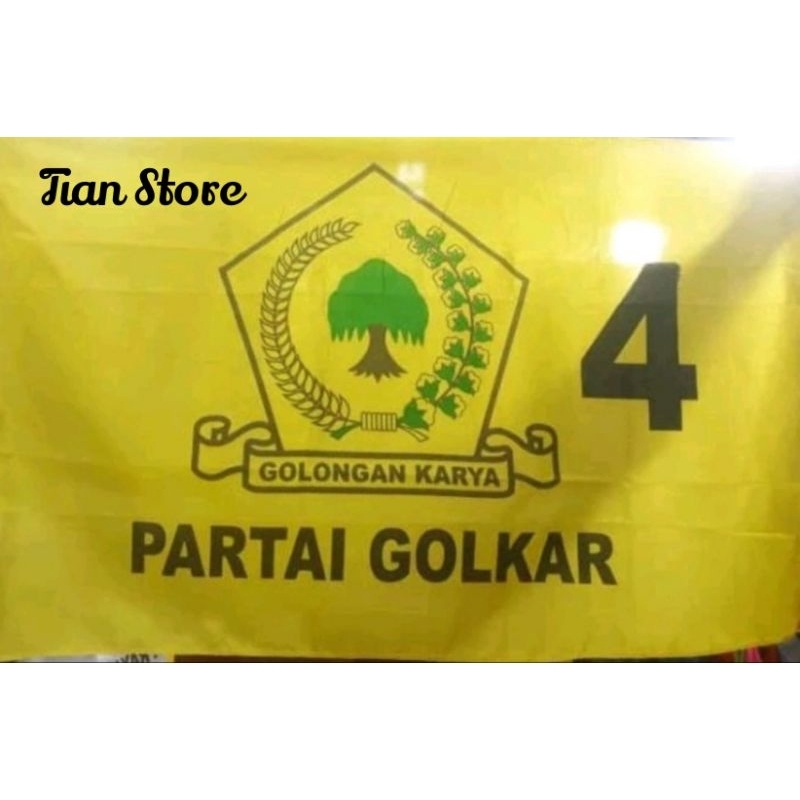 Jual Bendera Partai Golkar/ Golongan Karya 60x90 Isi 100 Pcs | Shopee ...