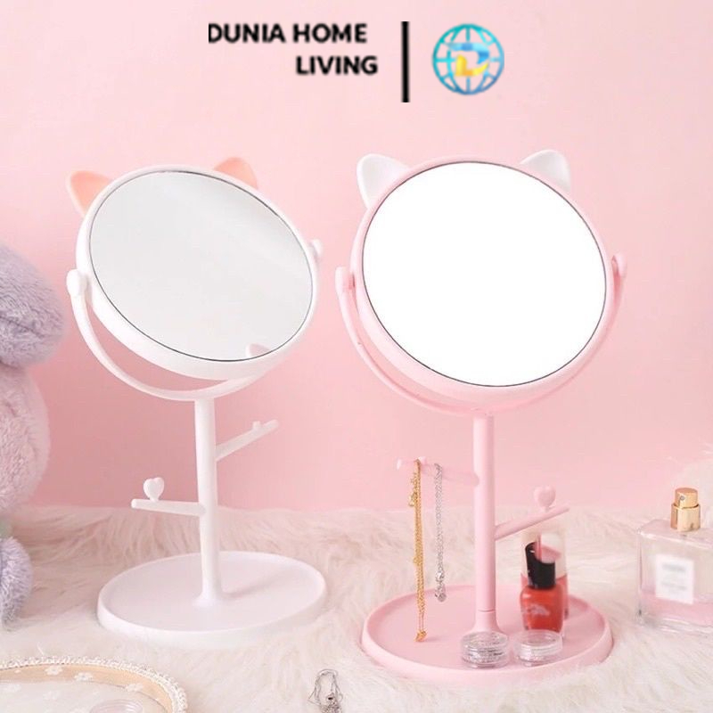 Jual DUNIA HOME LIVING Standing Mirror Make Up Cermin Motif Telinga