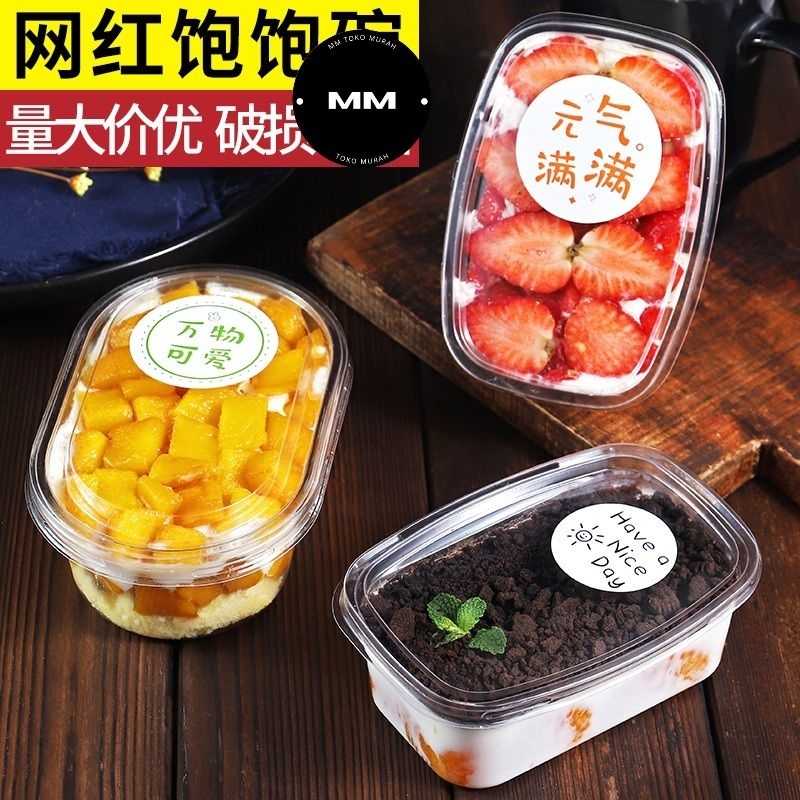 Jual Pcs Korean Dessert Box Kotak Mika Dessert Cake Puding Tiramisu Shopee Indonesia