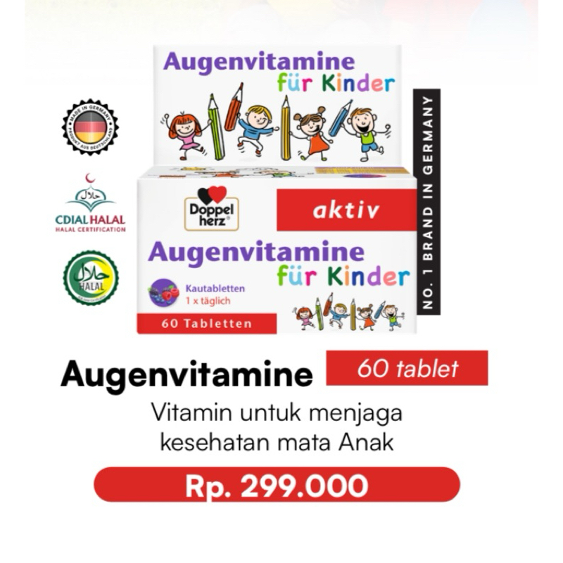 Jual Kids Eye Vital (Augenvitamine) (60 Tablets) | Shopee Indonesia