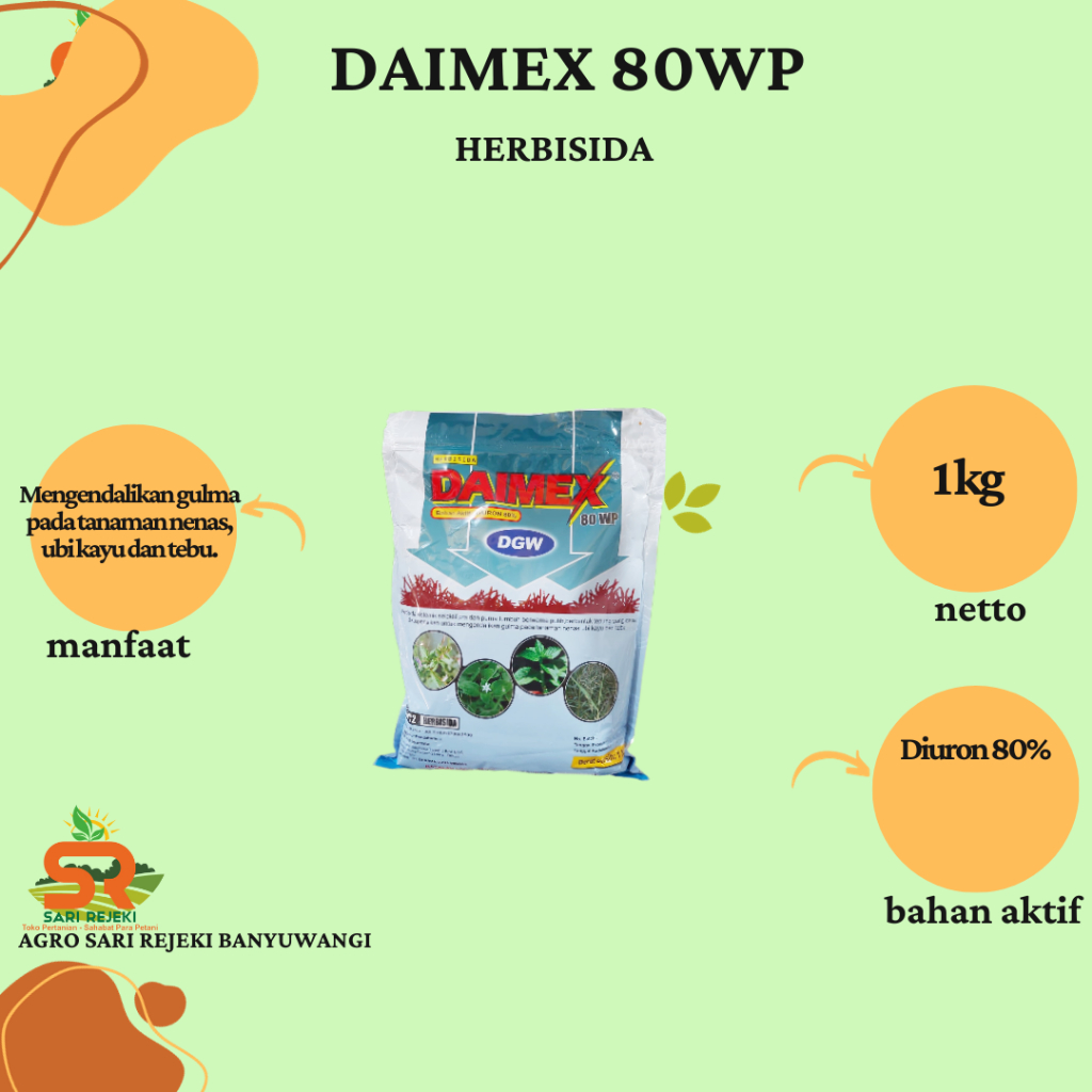 Jual DAIMEX 80WP 1KG HERBISIDA SISTEMIK SELEKTIF | Shopee Indonesia