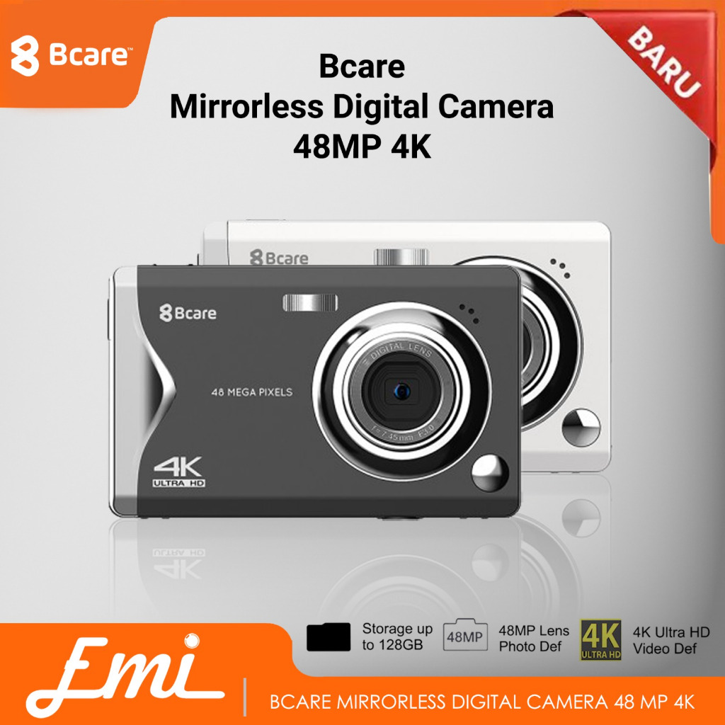 Jual Bcare Mirrorless Digital Camera 48 MP 4K Kamera Pocket | Shopee ...