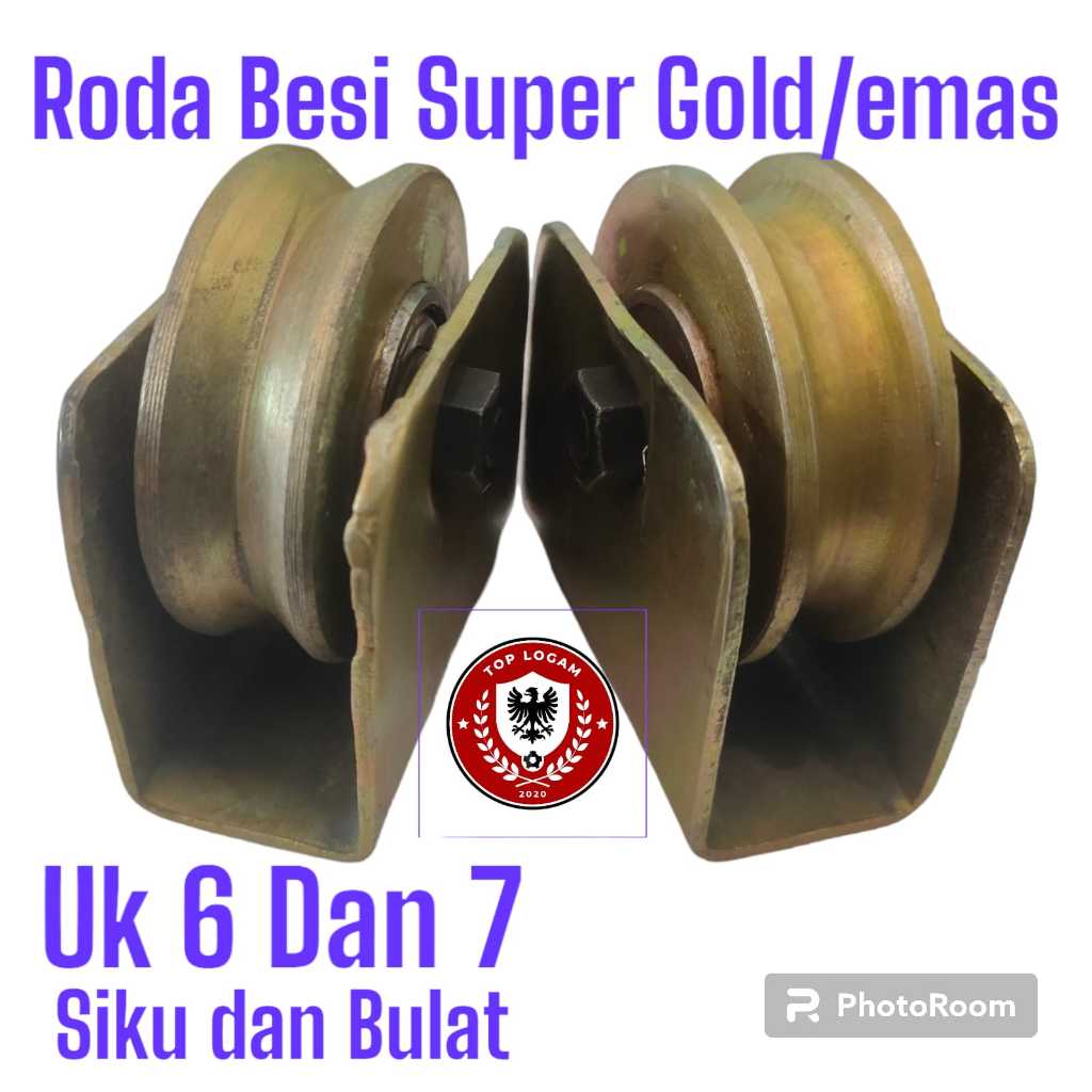 Jual RODA PAGAR BESI SUPER ASLI GOLD UKURAN 7 CM BENTUK BULAT DAN SIKU