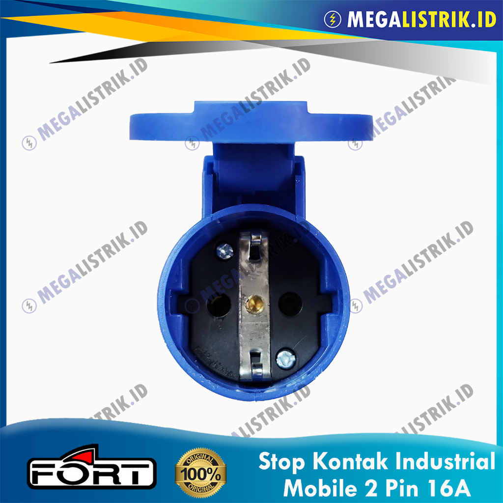 Jual FORT STOP KONTAK INDUSTRIAL MOBILE 2 PIN 16A / SOCKET GENSET ...