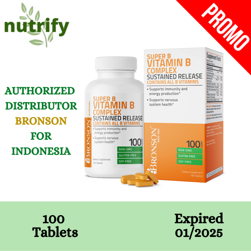 Jual Bronson Vitamin B Complex Sustained Release 100 Tablets | Shopee ...