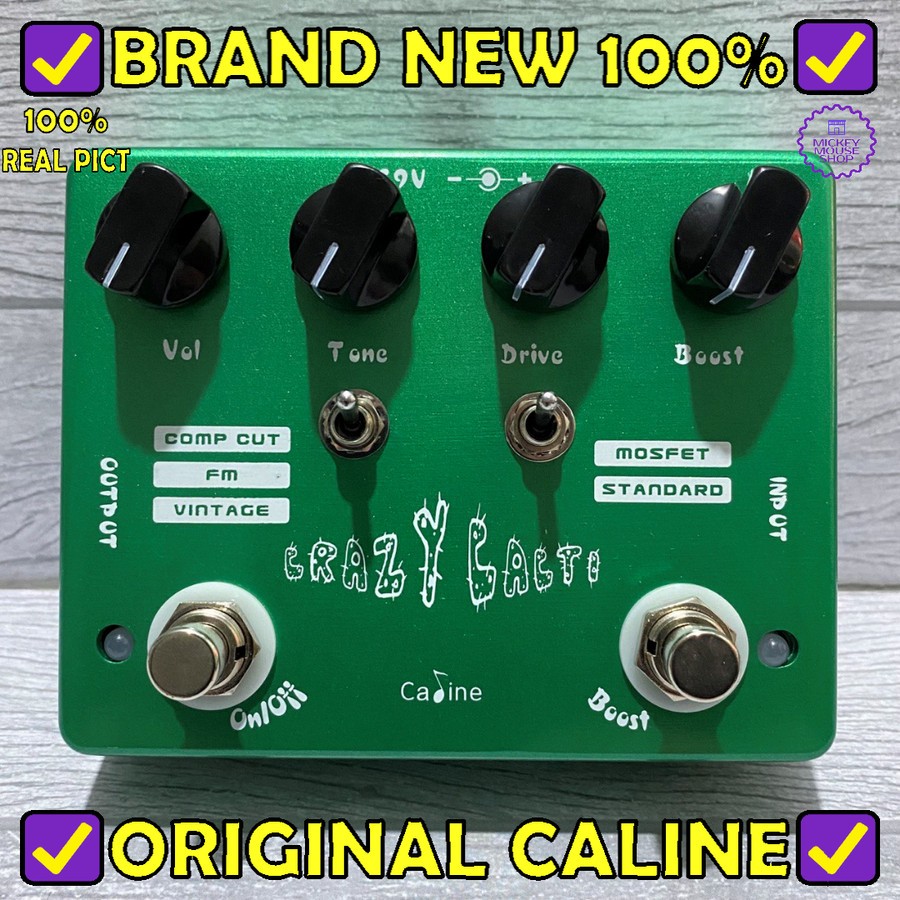 509 Stack Attack Caline CP-20 Crazy Cacti Overdrive Pedal - Analog Green  Guitar Effect For Warm Tone Crp Pedals