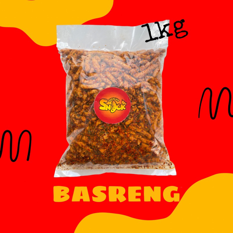 Jual Basreng Viral Pedas Daun Jeruk Bumbu Cikruh Melimpah 1kg Shopee