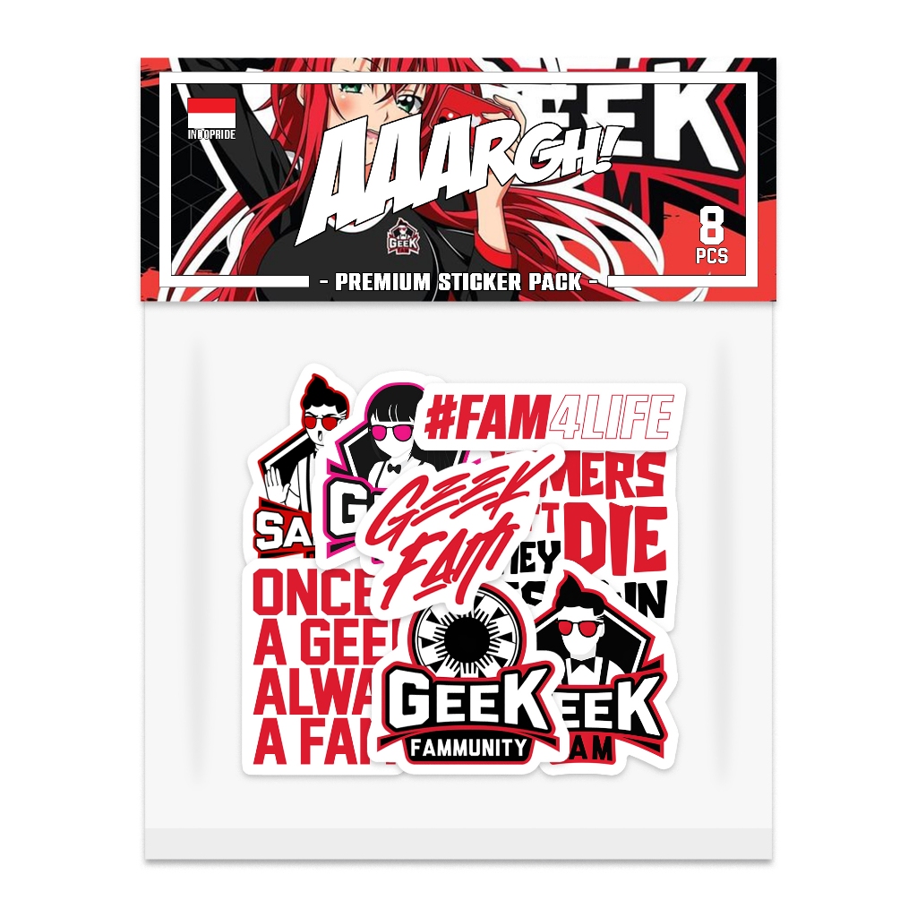 Jual GEEK FAM Sticker Pack vol. 1 (Once A Geek Always A Fam) | Shopee ...