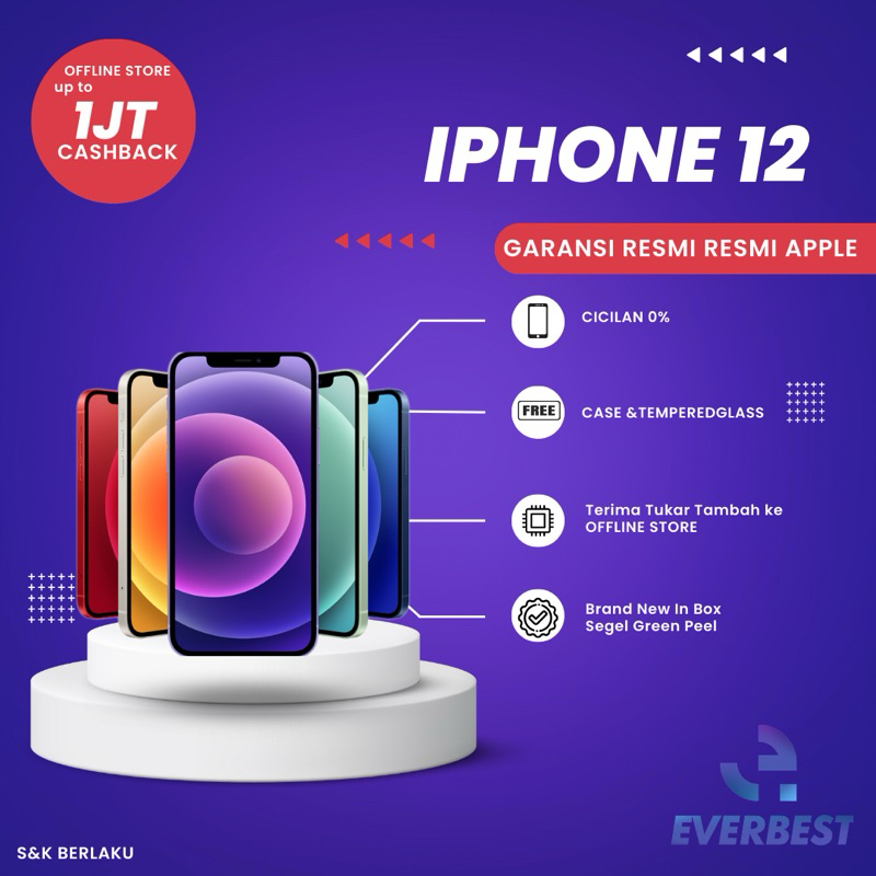 Jual IPHONE 12 RESMI IBOX (64GB,128GB) | Shopee Indonesia