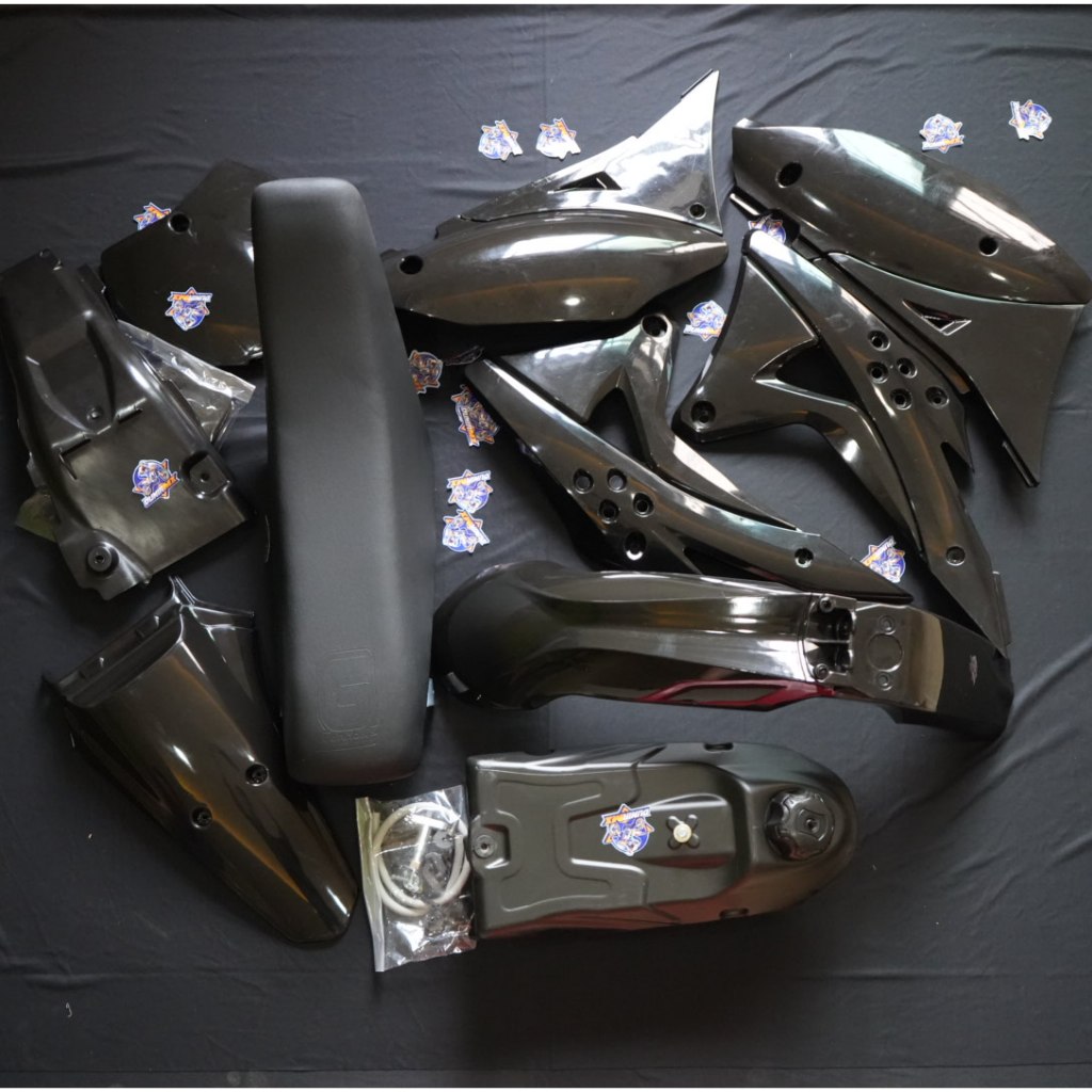 Jual BODYSET GORDON FULL BODY SET KLX 150 GORDON HITAM FULL TANGKI ...