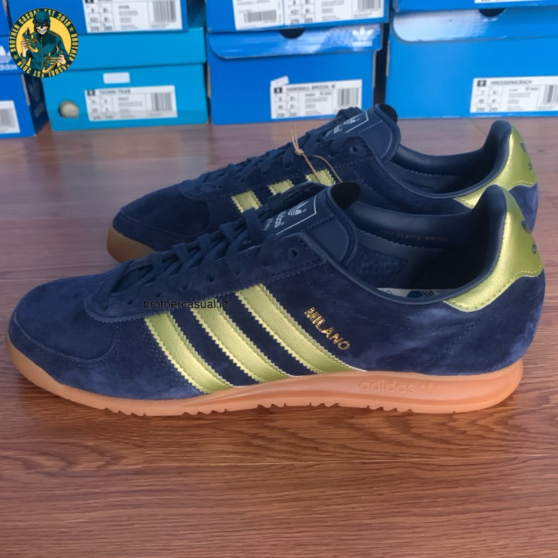 Adidas milano hot sale blue gold