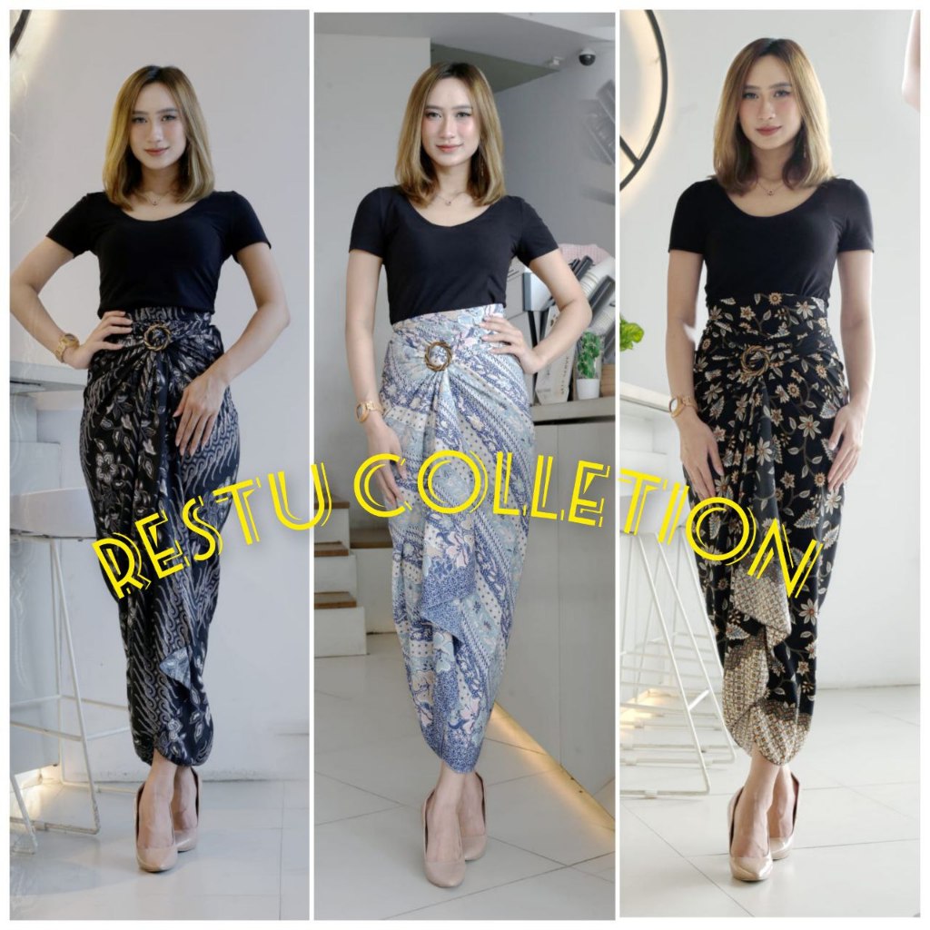 Jual Rok Lilit Kain Motif Batik Modern Terbaru Kondangan Bahan Premium ...