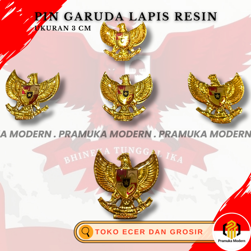 Jual Pin Garuda Pancasila 3,5cm Lapis Resin Mengkilap | Pin Bros Peci ...
