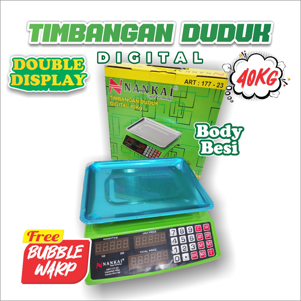 Jual Timbangan Duduk Kg Digital Baterai Kapasitas Kg Nankai Digital Scales Double Display