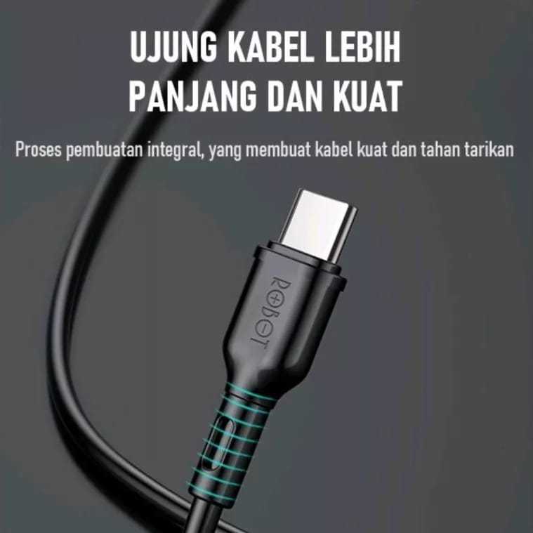 Jual Abd* ROBOT Kabel Data Type C RBC100S Charger HP Quick Charging 2 ...