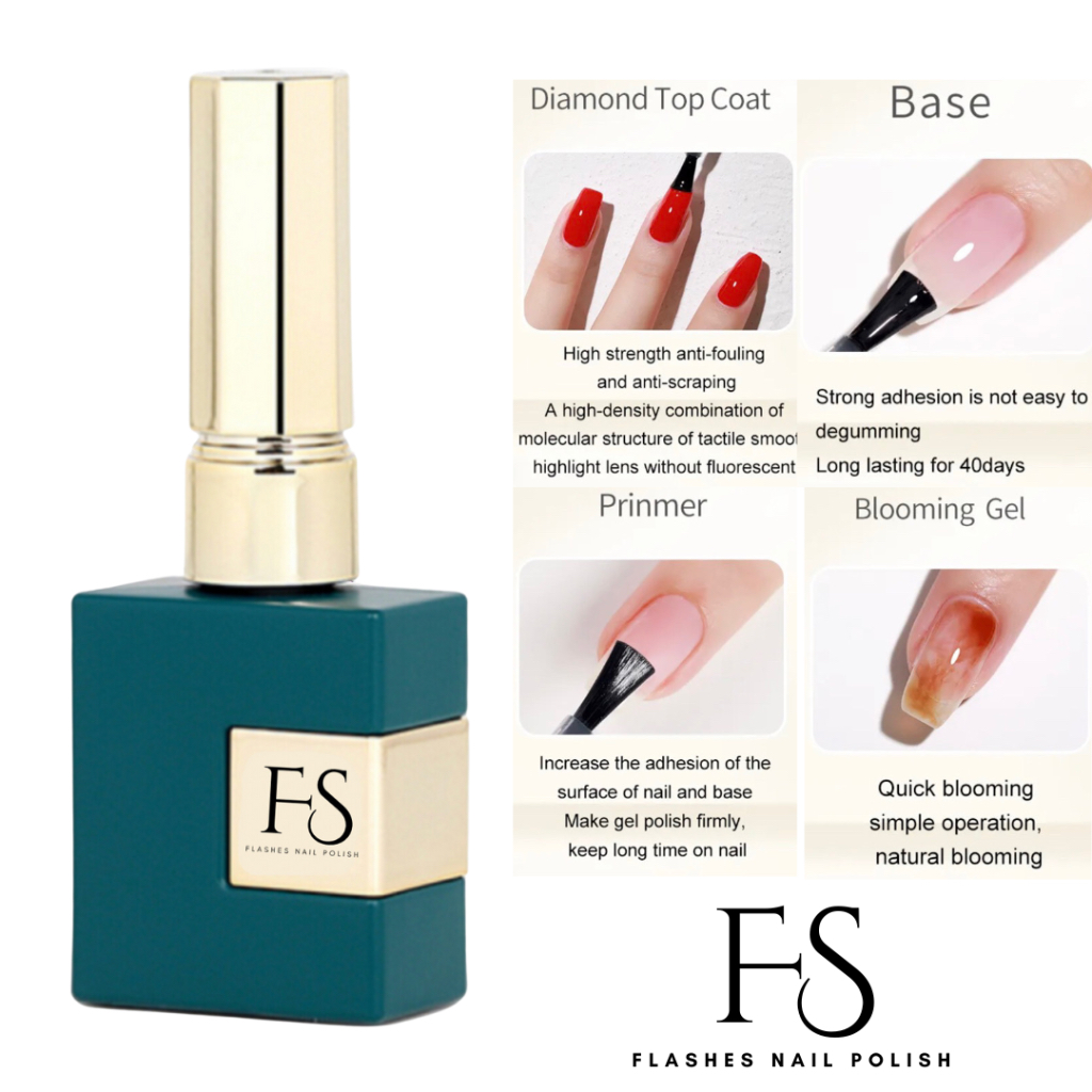 Jual [FLASHES] Super Diamond Top Coat/ Base Coat/ Nail Primer/ Blooming