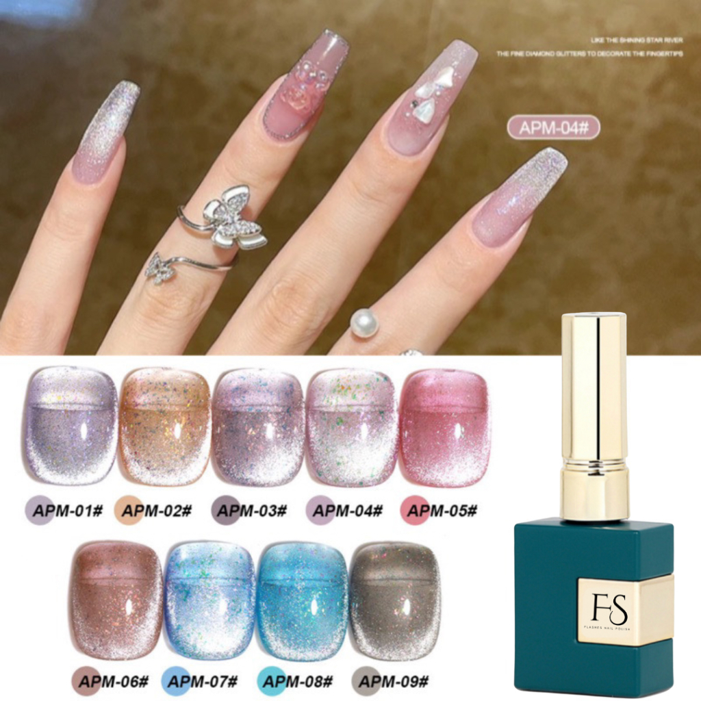 Jual FS FLASHES APM Cat Eye Starlight NAILS POLISH GEL KUTEK GEL