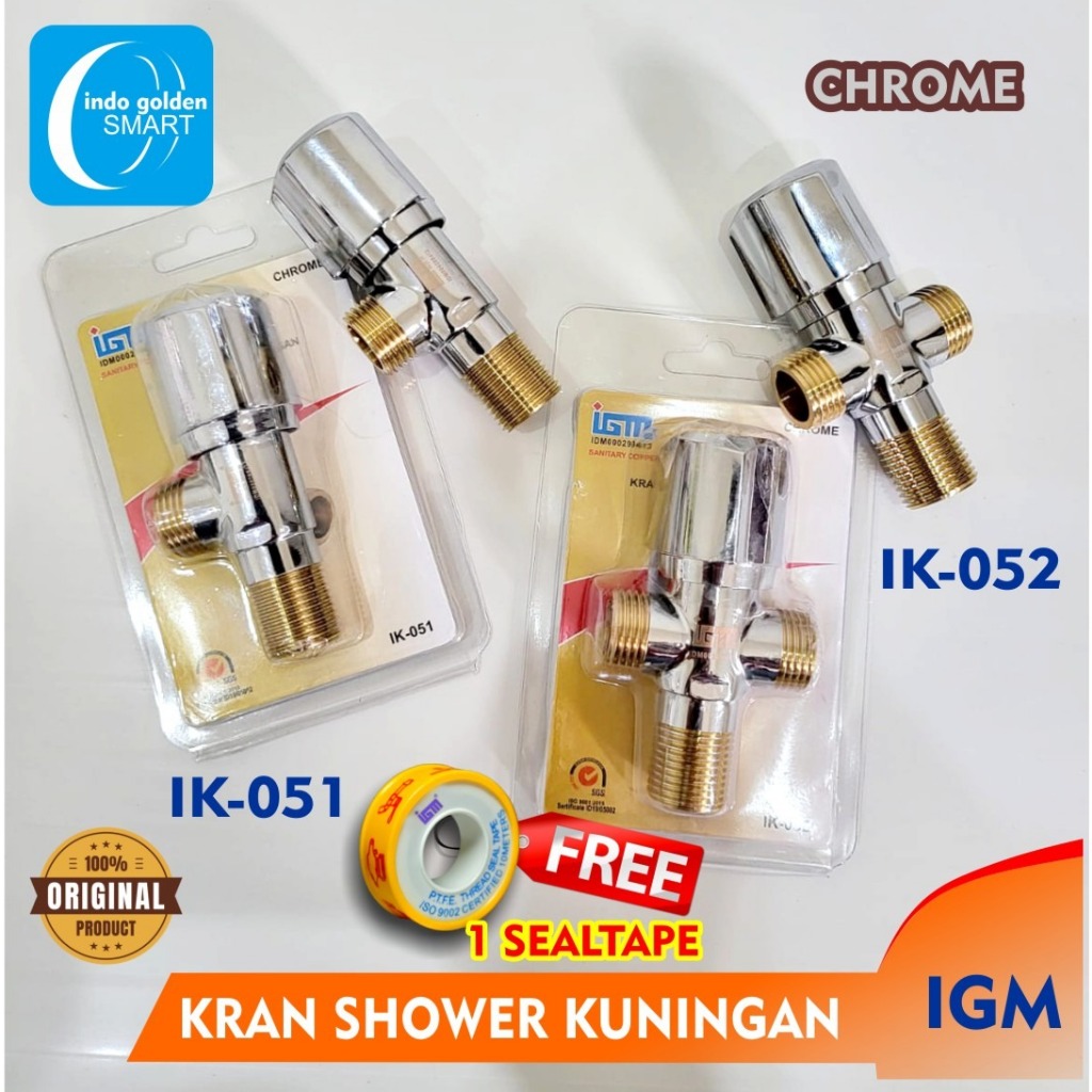 Jual KRAN SHOWER KUNINGAN IGM IK-051, IK-052 + FREE 1 SEAL TIPE KUNING ...