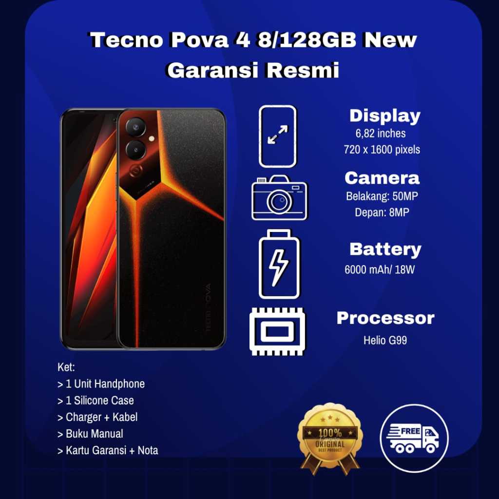 Jual Tecno Pova 4 8/128GB (Garansi Indonesia) | Shopee Indonesia