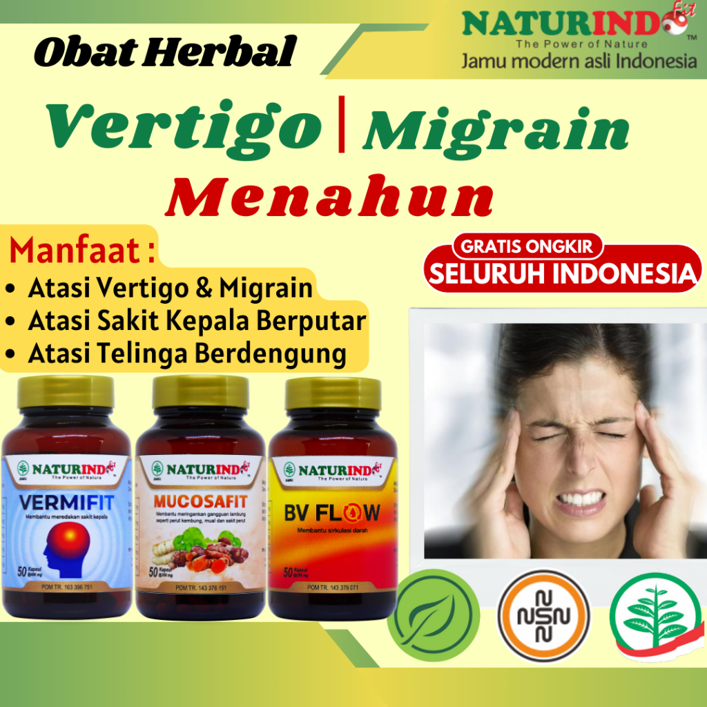 Jual Obat Vertigo Migrain Pusing Sakit Kepala Menahun Belakang Samping