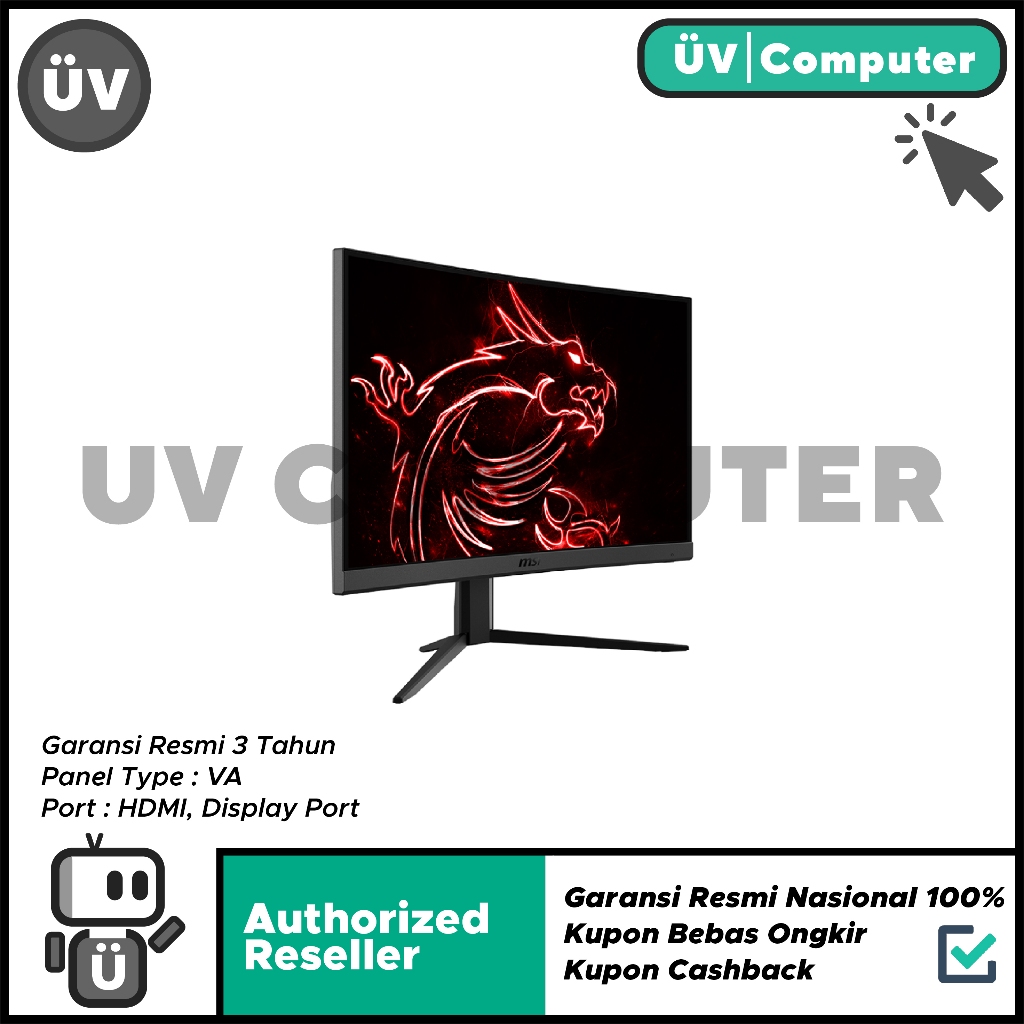 Jual Monitor Gaming MSI OPTIX G24C4 24" inch FHD 144Hz VA AMD Freesync ...